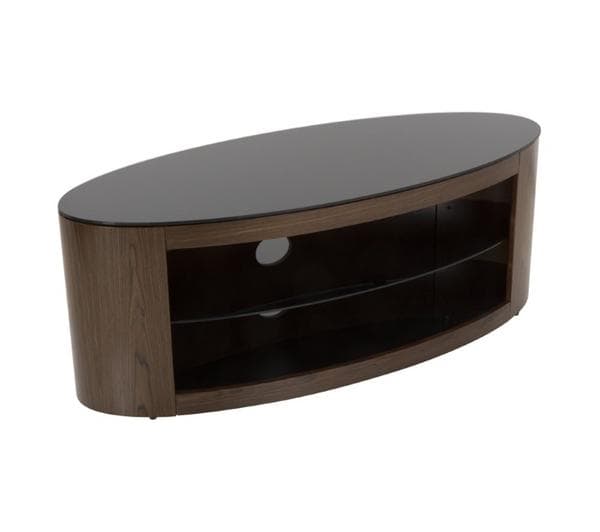 AVF Buckingham 1100 mm Oval TV Stand for up to 55\" TVs - Walnut - Image 1