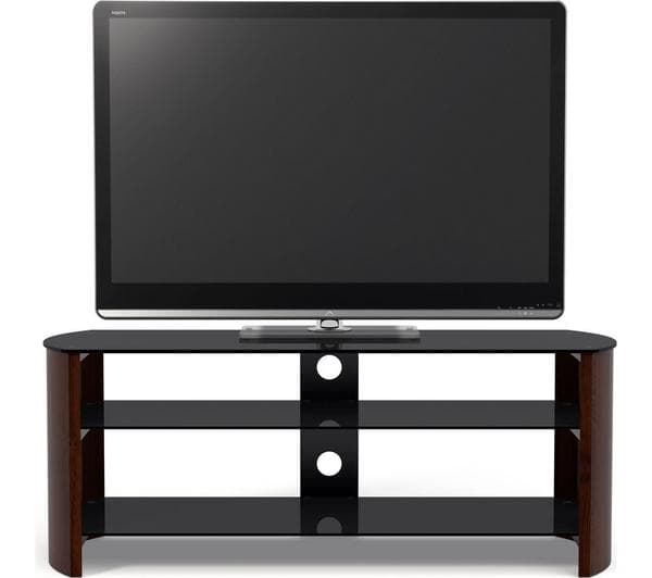 SANDSTROM S1250CW15 1250 mm TV Stand for up to 55\" TVs - Walnut & black - Image 1