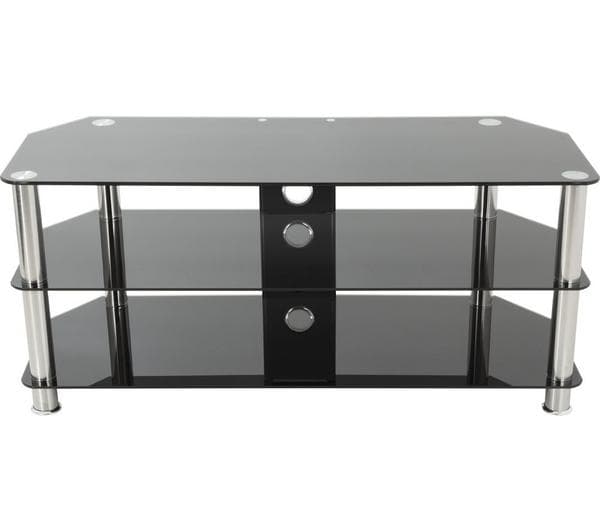 AVF 1000 mm TV Stand for up to 50\" TVs - Black & Chrome - Image 1