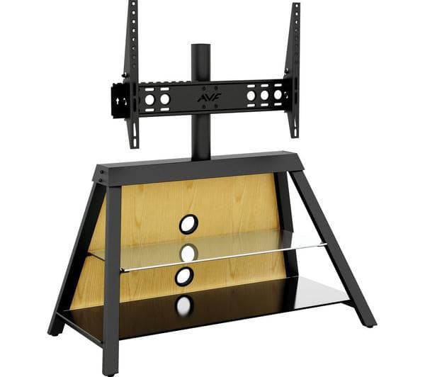 AVF Easel 925 mm TV Stand with Bracket for up to 65\" TVs - Oak / Walnut / Black/ White - Image 1