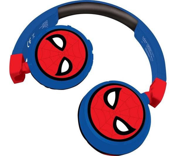 LEXIBOOK HPBT010SP Wireless Bluetooth Kids Headphones - Spider-Man - Image 1