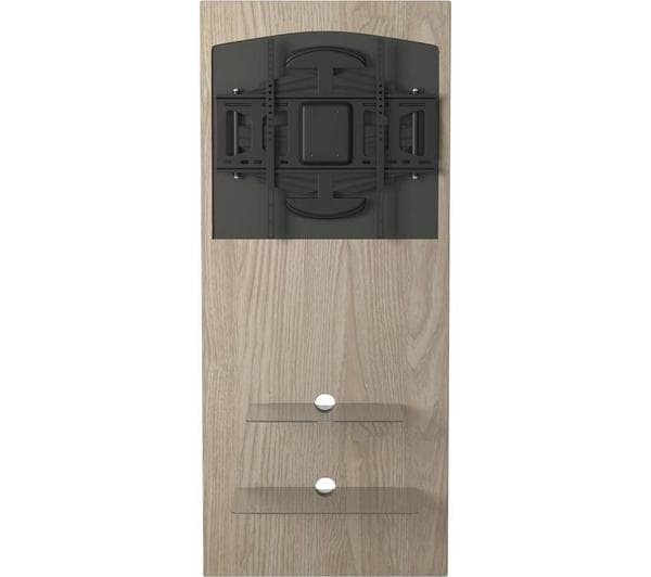 ALPHASON Mercury 600 mm TV Stand with Bracket for up to 80\" TVs - Light Oak - Image 1