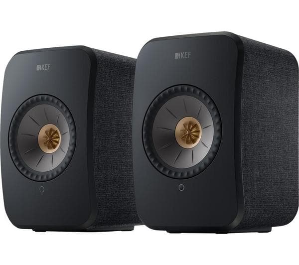 KEF AUDIO LSX II Wireless Multi-room Bookshelf Speakers - Carbon Black - Image 1