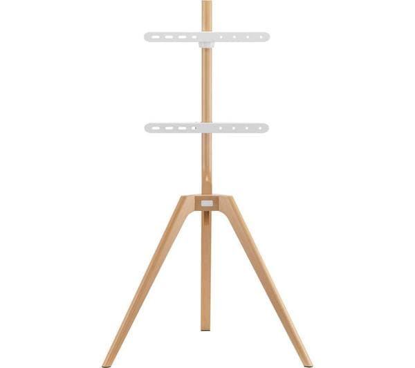 TTAP Tripod-Light 820 mm TV Stand with Bracket for up to 65\" TVs - Light Wood - Image 1