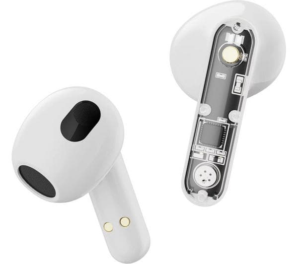STREETZ T150 Wireless Bluetooth Earbuds - White - Image 1