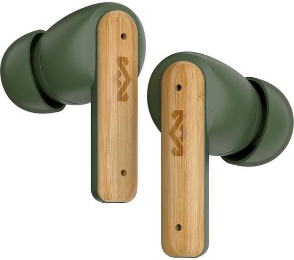 HOUSE OF MARLEY Little Bird EM-JE123-GR Wireless Bluetooth Earbuds - Green & Brown - Image 1
