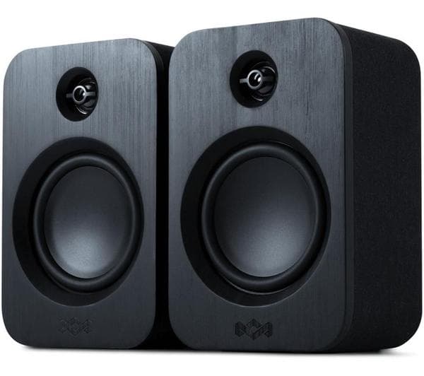 HOUSE OF MARLEY Get Together Duo Bluetooth Bookshelf Speakers - Black - Image 1