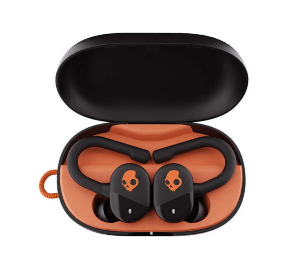 SKULLCANDY Push Play Active Wireless Bluetooth Sports Earbuds - Black & Orange - Image 1