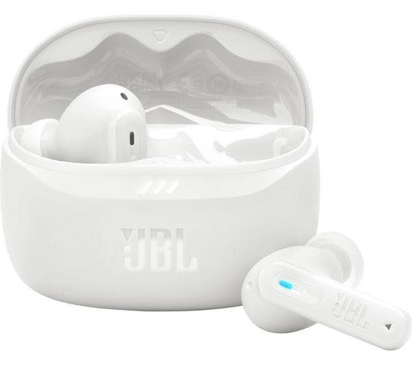 JBL Tune Beam 2 Wireless Bluetooth Noise-Cancelling Earbuds - White - Image 1