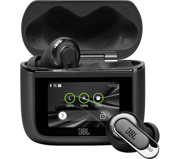 JBL Tour Pro 3 Wireless Bluetooth Noise-Cancelling Earbuds - Black - Image 1