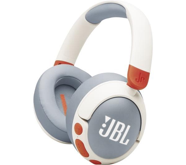 JBL Junior 470NC Wireless Bluetooth Noise-Cancelling Kids Headphones - White - Image 1