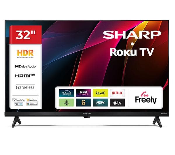 SHARP 1T-C32HD2725KB Roku TV 32\" Smart HD Ready HDR LED TV - Image 1