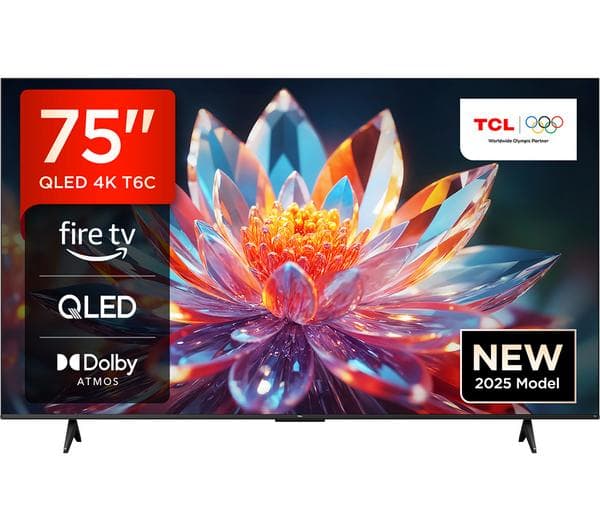 TCL T6C 75\" QLED 4K HDR Smart Fire TV with Freely - 75T6C-UK - Image 1
