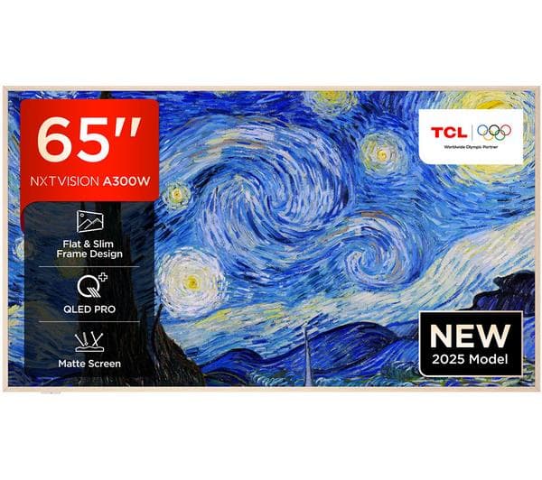 TCL NXTVISION A300W 65\" QLED 4K HDR Smart Google TV - 65A300W-UK - Image 1