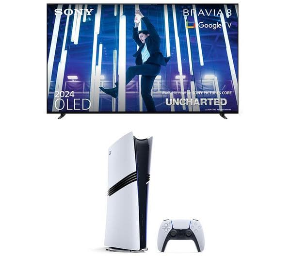 SONY BRAVIA 8 65\" Smart 4K Ultra HD HDR OLED TV & PlayStation 5 Pro Bundle - Image 1