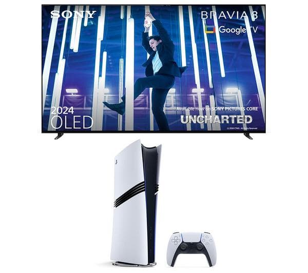 SONY BRAVIA 8 55\" Smart 4K Ultra HD HDR OLED TV & PlayStation 5 Pro Bundle - Image 1