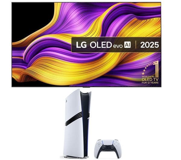 LG G5 77\" OLED AI 4K HDR Smart TV 2025 (Wall Mount Version) & PlayStation 5 Pro Bundle - Image 1