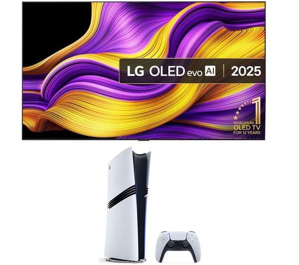 LG G5 83\" OLED evo AI 4K HDR Smart TV 2025 (OLED83G54LW) & PlayStation 5 Pro Bundle - Image 1