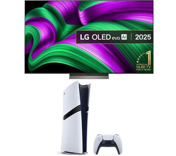 LG C5 77\" OLED evo AI 4K HDR Smart TV 2025 (OLED77C56LB) & PlayStation 5 Pro Bundle - Image 1