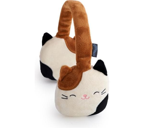 LAZERBUILT Squishmallows Cam the Cat Plush Wireless Bluetooth Headphones - Beige - Image 1