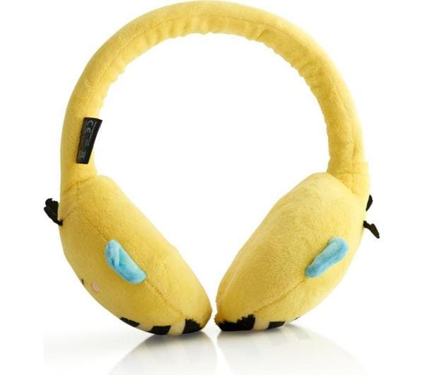 LAZERBUILT Squishmallows Sunny Plush Wireless Bluetooth Headphones - Yellow - Image 1
