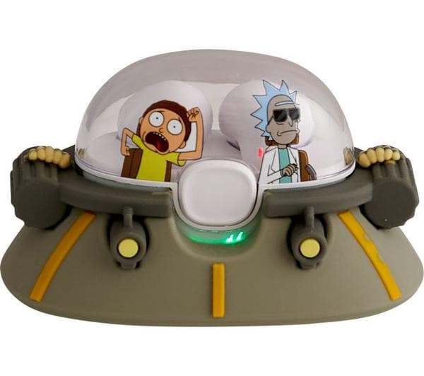 LAZERBUILT Rick & Morty Wireless Bluetooth Earbuds - Grey & Green - Image 1