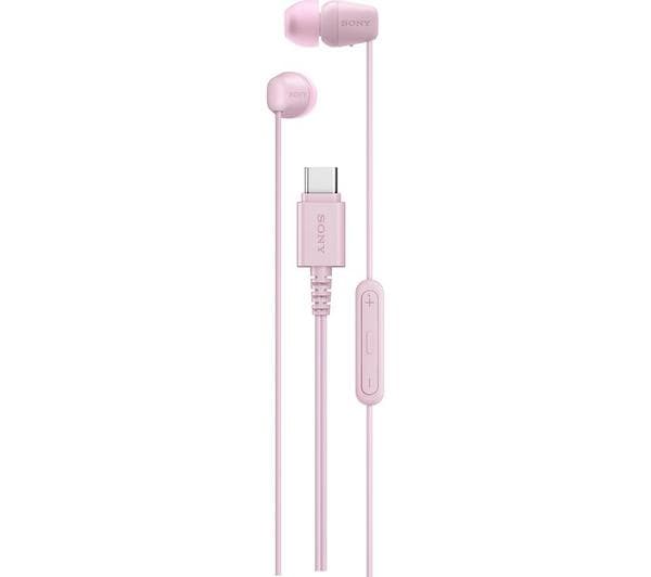 SONY IER-EX15C USB-C Earphones - Pink - Image 1