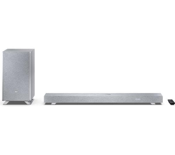 SHARP Q HT-SBW53121 3.1.2 Wireless Sound Bar with Dolby Atmos & DTS:X - Silver - Image 1