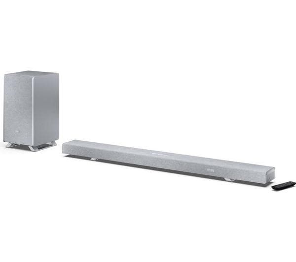 SHARP Q HT-SBW55121 5.1.2 Wireless Sound Bar with Dolby Atmos & DTS:X - Silver - Image 1