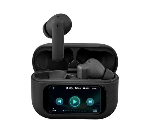 STREETZ T600-BLK Wireless Bluetooth Noise Cancelling Earbuds - Black - Image 1