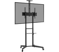 PROPERAV Portable Trolley 845 mm TV Stand with Bracket for up to 70" TVs - Black