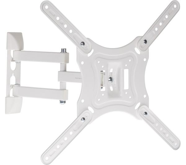 PROPERAV Heavy Duty Swing Arm Full Motion 23''-55'' TV Bracket - White