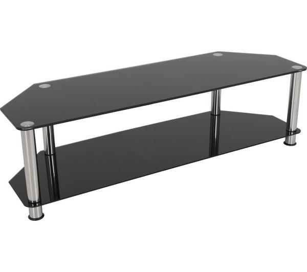 AVF SDC1400 TV Stand for up to 65\" TVs - Black & Chrome