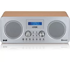 LOGIK L75DAB20 Portable DAB/FM Bluetooth Radio - Silver & Wood