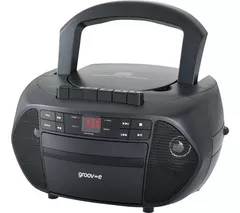 GROOV-E Traditional GV-PS833 Portable FM Boombox - Black