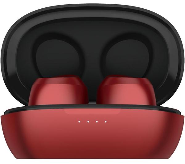 AUSOUNDS AU-Stream Hybrid Wireless Bluetooth Noise-Cancelling Earphones - Red