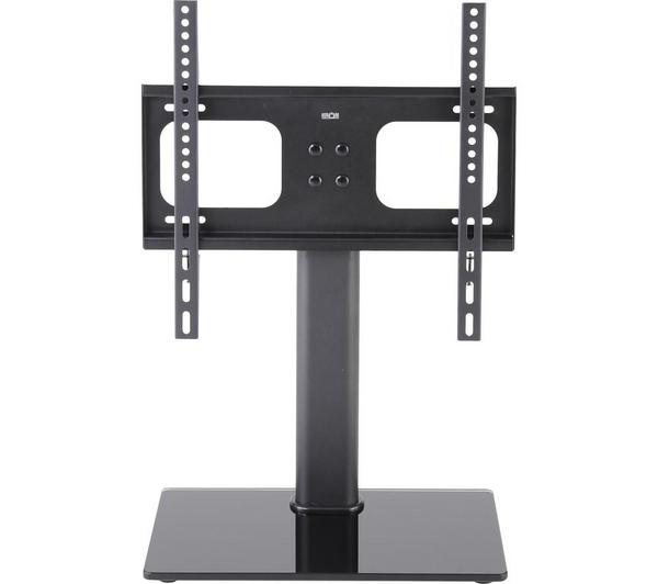 TTAP TT44S Swivel Tabletop TV Stand with Bracket for 32 - 55\" TVs - Black Glass
