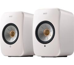 KEF AUDIO LSX II Wireless Multi-room Bookshelf Speakers - Mineral White