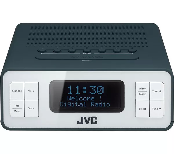 JVC RA-D32H DAB+/FM Clock Radio - Grey