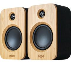 HOUSE OF MARLEY Get Together Duo Bluetooth Bookshelf Speakers - Black & Brown