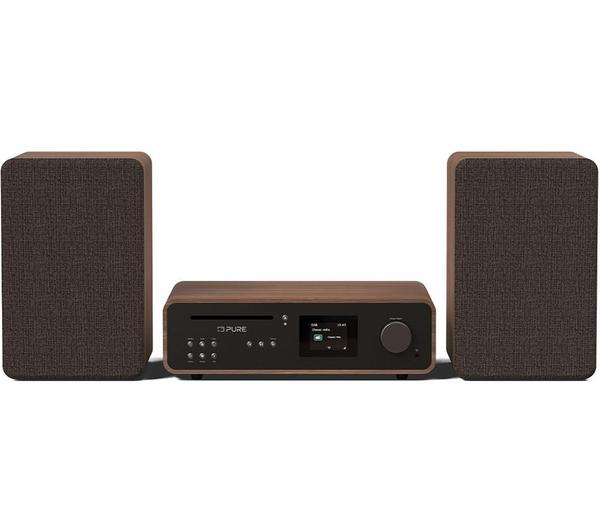PURE Classic Stereo Traditional Hi-Fi System - Coffee Black & Walnut