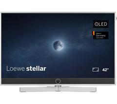 LOEWE Stellar 42 DR+ 42" Smart 4K Ultra HD HDR OLED TV with Built-in Dolby Atmos Soundbar - Brushed Alu
