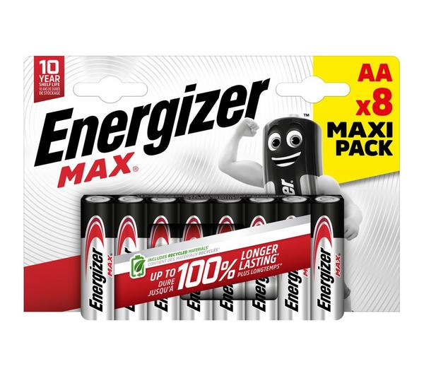 ENERGIZER Max AA Alkaline Batteries - Pack of 8