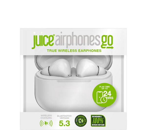 JUICE Earphones Go Wireless Bluetooth Earbuds - White
