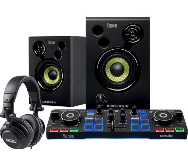 HERCULES DJControl Starlight Audio Controller Starter Kit - Black