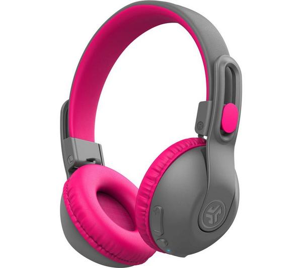 JLAB JBuddies Studio 2 Wireless Bluetooth Kids Headphones - Grey & Pink