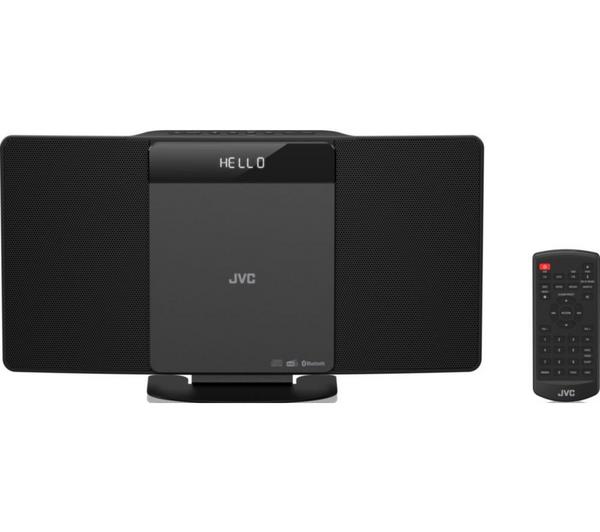 JVC RD-D325B Bluetooth Flat Panel Hi-Fi System - Dark Grey