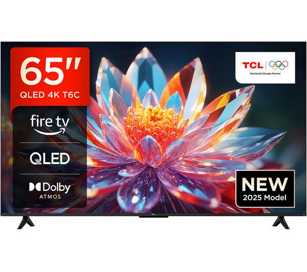 TCL T6C 65\" QLED 4K HDR Smart Fire TV with Freely - 65T6C-UK