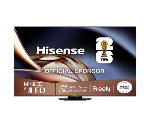 HISENSE U8Q 55\" Mini LED 4K 165Hz Smart AI TV with Freely - 55U8QTUK