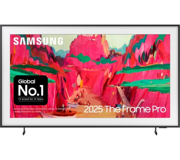 SAMSUNG The Frame Pro (2025) 85\" Neo QLED 4K Art Mode Smart AI TV with Slim Fit Wall Mount - QE85LS03FW